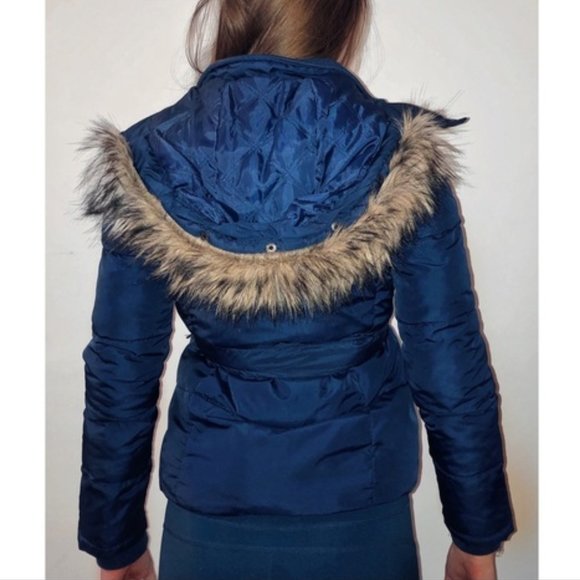 NAVY BLUE AEROPOSTALE PUFFY COAT - Picture 8 of 8